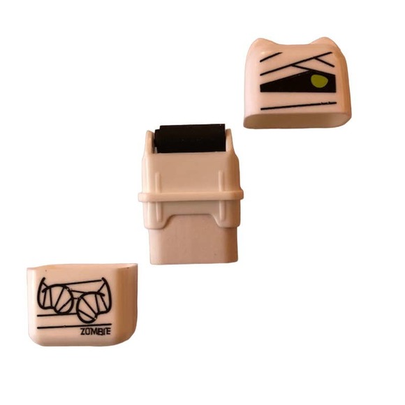 Japanese Cookie w/Mustache BTS Black Gel Roller Ball Ink Pen 9 pc Set - Picture 7 of 7